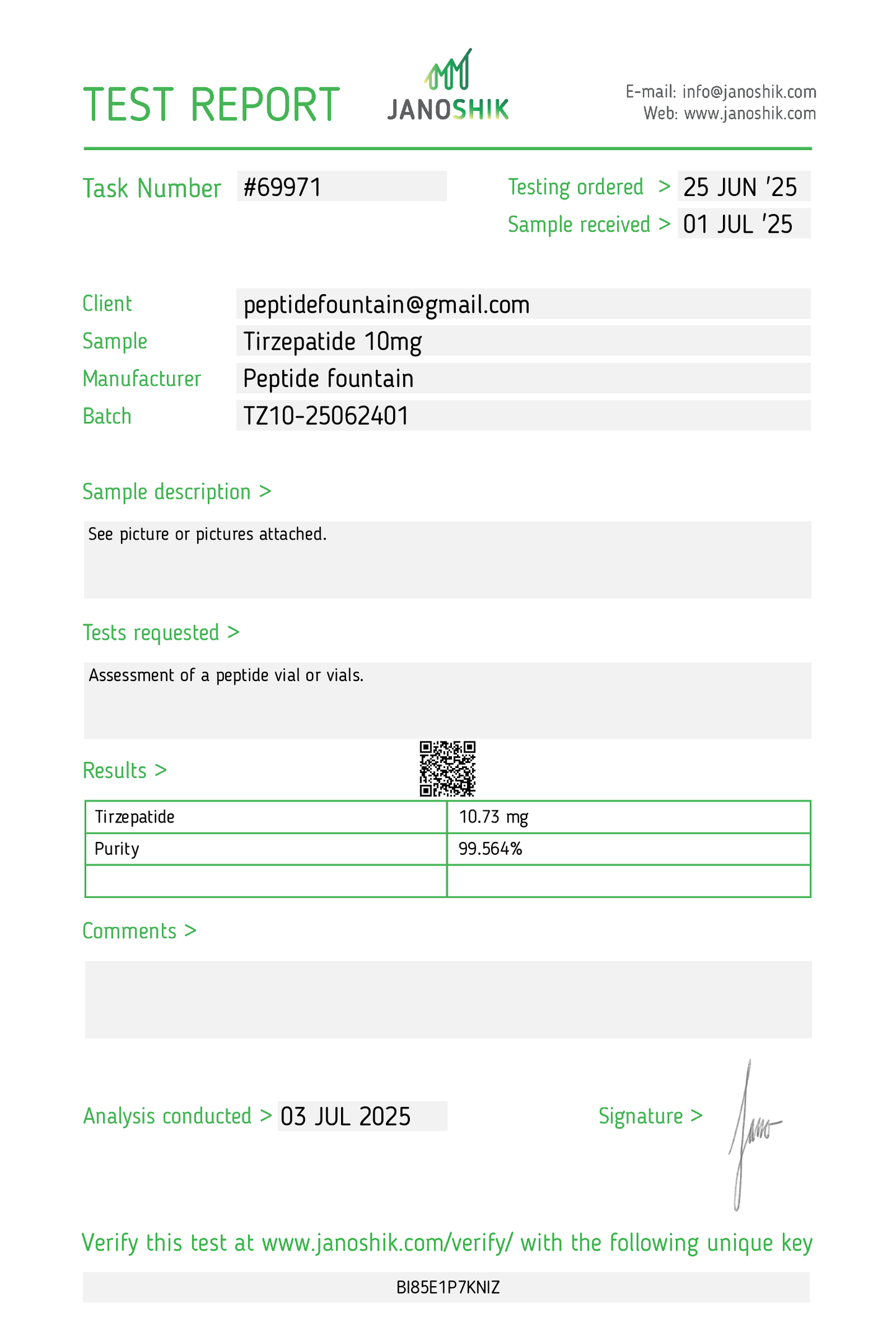 Kits de Tz 10 mg (10 viales) GLP-1