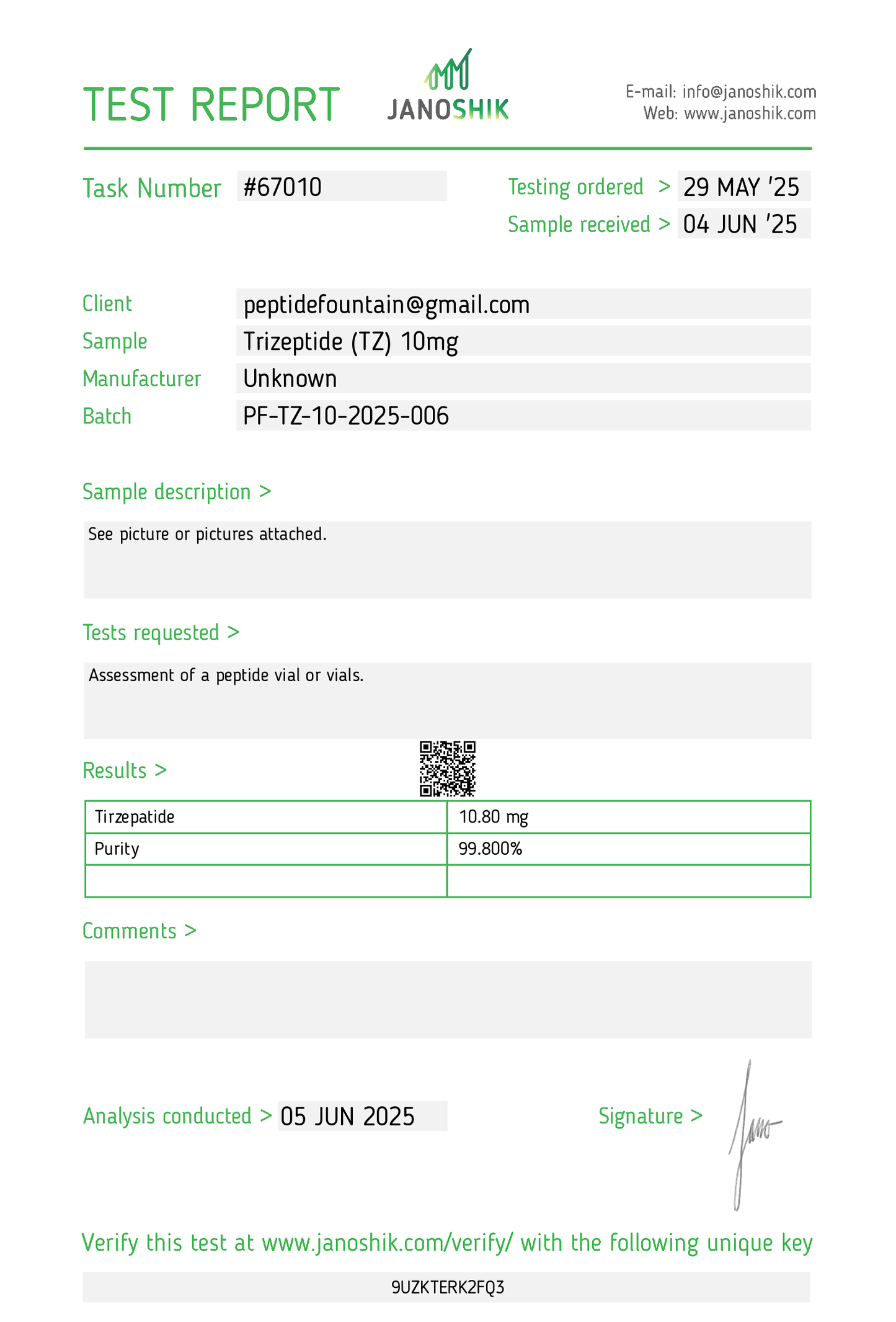 Kits de Tz 10 mg (10 viales) GLP-1